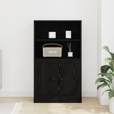 vidaXL Υψηλή ντουλάπα Μαύρη Δρυός 60x35.5x103.5cm Επεξεργασμένο Ξύλο 1 τεμ.