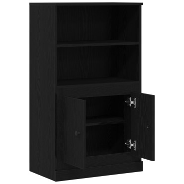 vidaXL Υψηλή ντουλάπα Μαύρη Δρυός 60x35.5x103.5cm Επεξεργασμένο Ξύλο 1 τεμ.