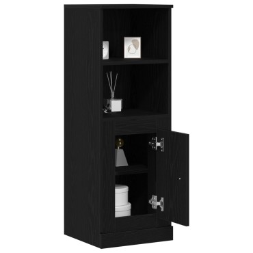 vidaXL Υψηλός Ντουλάπι Μαύρο Δρύς 36x35.5x103.5cm Επεξεργασμένο Ξύλο 1 τεμ.