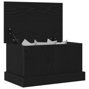 vidaXL Κουτί Αποθήκευσης Μαύρη Οξιά 50x30x28cm Επεξεργασμένο Ξύλο 1 τεμ.
