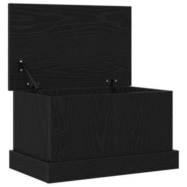 vidaXL Κουτί Αποθήκευσης Μαύρη Οξιά 50x30x28cm Επεξεργασμένο Ξύλο 1 τεμ.