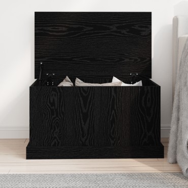 vidaXL Κουτί Αποθήκευσης Μαύρο Δρυς 70x40x38cm Κατασκευασμένο Ξύλο 1 τεμ.