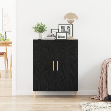 vidaXL Μπουφές Μαύρο Δρυς 69,5x34x90cm Κατασκευασμένο από Ξύλο 1 τεμ.