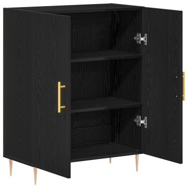 vidaXL Μπουφές Μαύρο Δρυς 69,5x34x90cm Κατασκευασμένο από Ξύλο 1 τεμ.