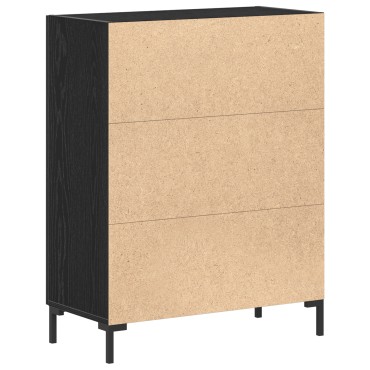vidaXL Σύνθετο Μαύρη Δρυς 69,5x34x90cm Κατασκευασμένο Ξύλο 1 τεμ.