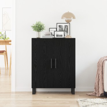 vidaXL Κονσόλα Μαύρο Δρυς 69,5x34x90cm Επεξεργασμένο Ξύλο 1 τεμ.
