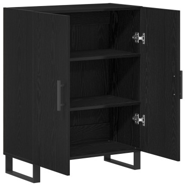 vidaXL Κονσόλα Μαύρο Δρυς 69,5x34x90cm Επεξεργασμένο Ξύλο 1 τεμ.