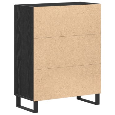 vidaXL Κονσόλα Μαύρο Δρυς 69,5x34x90cm Επεξεργασμένο Ξύλο 1 τεμ.
