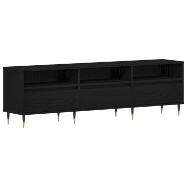 vidaXL Ντουλάπα τηλεόρασης Μαύρο Δρυς 150x30x44,5cm Κατασκευασμένο ξύλο