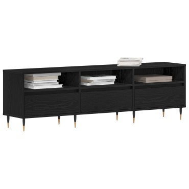 vidaXL Ντουλάπα τηλεόρασης Μαύρο Δρυς 150x30x44,5cm Κατασκευασμένο ξύλο