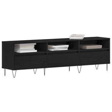 vidaXL Ντουλάπι Τηλεόρασης Μαύρο Δρυς 150x30x44,5cm Επεξεργασμένο Ξύλο
