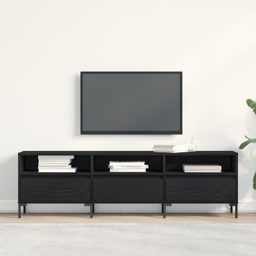 vidaXL Ντουλάπι Τηλεόρασης Μαύρη Δρυς 150x30x44,5cm Επεξεργασμένο Ξύλο