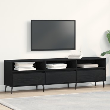 vidaXL Ντουλάπα τηλεόρασης Μαύρο Δρυς 150x30x44,5cm Επεξεργασμένο ξύλο