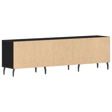 vidaXL Ντουλάπα τηλεόρασης Μαύρο Δρυς 150x30x44,5cm Επεξεργασμένο ξύλο
