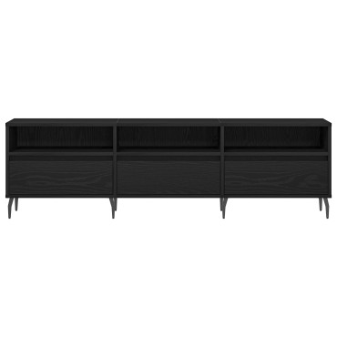 vidaXL Ντουλάπα τηλεόρασης Μαύρο Δρυς 150x30x44,5cm Επεξεργασμένο ξύλο