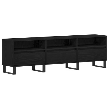 vidaXL Τηλεοπτική Βάση Μαύρη Ξυλεία 150x30x44,5cm Επεξεργασμένο Ξύλο