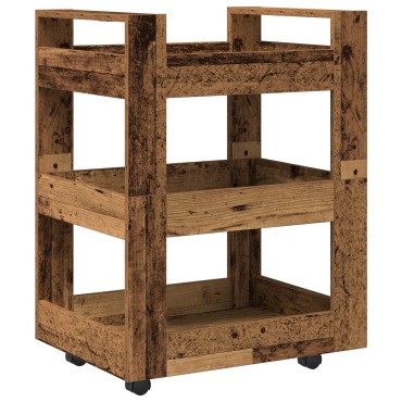 vidaXL Κινητός Τροχός Κουζίνας Παλιού Ξύλου 60x45x80cm Κατασκευασμένο Ξύλο