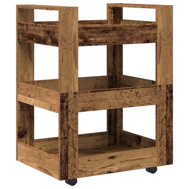 vidaXL Καρότσι Κουζίνας Ξύλο δρυός 60x45x80cm Επεξεργασμένο Ξύλο 1 τεμ.