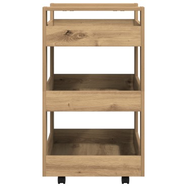 vidaXL Καρότσι Κουζίνας Artisan Oak 60x45x80cm Επεξεργασμένο Ξύλο 1 τεμ.