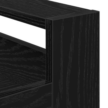 vidaXL Καρότσι Κουζίνας Μαύρη Οξυά 60x45x80cm Επεξεργασμένο Ξύλο 1 τεμ.