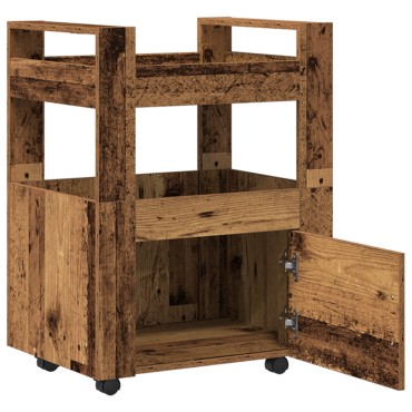 vidaXL Καρότσι Κουζίνας Παλαιό ξύλο 60x45x80cm Επεξεργασμένο Ξύλο 1 τεμ.