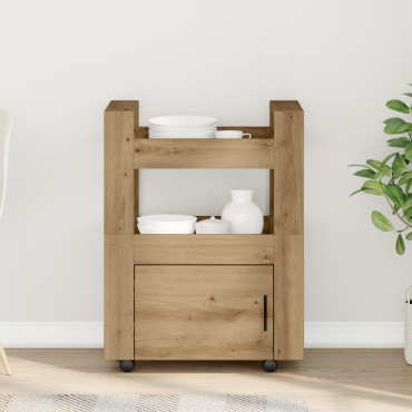 vidaXL Τροχήλατη Κουζίνα Artisan Oak 60x45x80cm Επεξεργασμένο Ξύλο