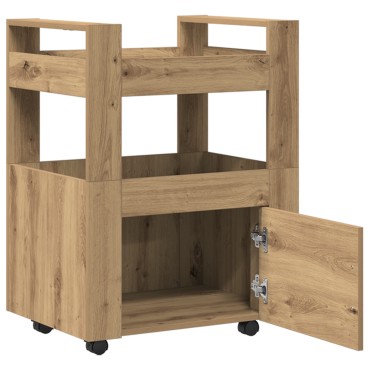vidaXL Τροχήλατη Κουζίνα Artisan Oak 60x45x80cm Επεξεργασμένο Ξύλο