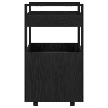 vidaXL Κουζίνα Τροχαλία Μαύρη Βελανιδιά 60x45x80cm Επεξεργασμένο Ξύλο