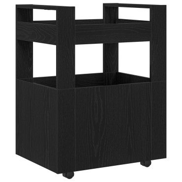 vidaXL Κουζίνα Τροχαλία Μαύρη Βελανιδιά 60x45x80cm Επεξεργασμένο Ξύλο