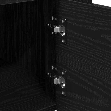 vidaXL Κουζίνα Τροχαλία Μαύρη Βελανιδιά 60x45x80cm Επεξεργασμένο Ξύλο