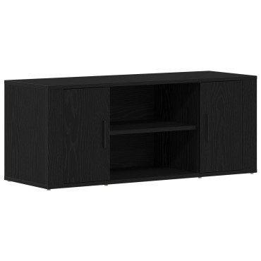 vidaXL Κονσόλα Τηλεόρασης Μαύρο Δρυς 100x35x40cm Επεξεργασμένο Ξύλο