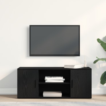 vidaXL Κονσόλα Τηλεόρασης Μαύρο Δρυς 100x35x40cm Επεξεργασμένο Ξύλο