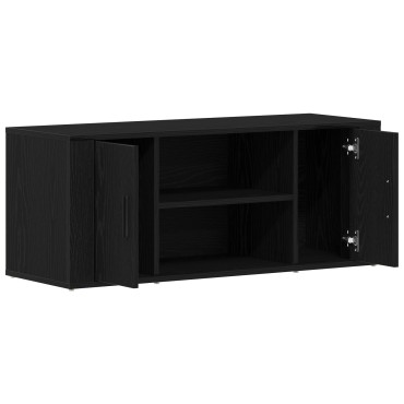 vidaXL Κονσόλα Τηλεόρασης Μαύρο Δρυς 100x35x40cm Επεξεργασμένο Ξύλο