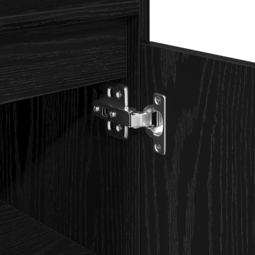 vidaXL Ντουλάπα Μπάνιου Μαύρη Δρυς 30x30x100cm Σύνθετο Ξύλο