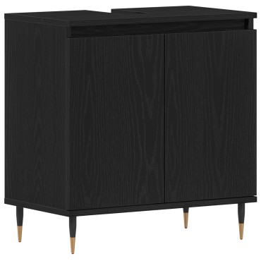 vidaXL Ντουλάπι Λεκάνης Μαύρη Δρυός 58x33x60cm Επεξεργασμένο Ξύλο