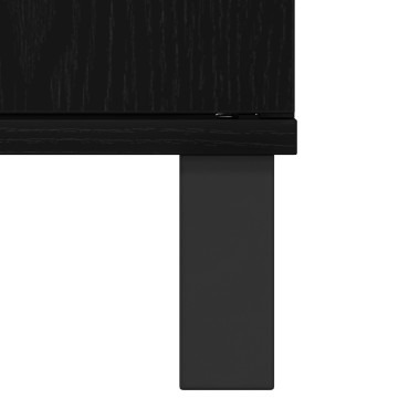 vidaXL Νιπτήρας Μπάνιου Μαύρο Δρυς 58x33x60cm Επεξεργασμένο ξύλο