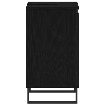 vidaXL Νιπτήρας Μπάνιου Μαύρο Δρυς 58x33x60cm Επεξεργασμένο ξύλο