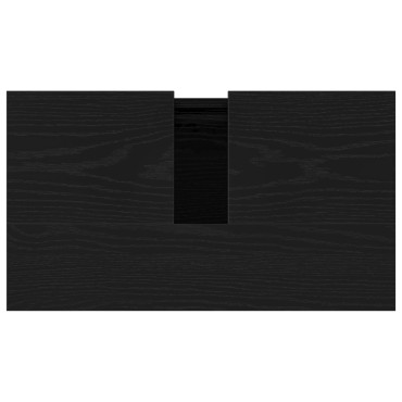 vidaXL Νιπτήρας Μπάνιου Μαύρο Δρυς 58x33x60cm Επεξεργασμένο ξύλο