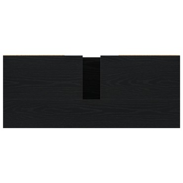 vidaXL Νιπτήρας μπάνιου Μαύρη Δρυς 80x33x60cm Επεξεργασμένο ξύλο