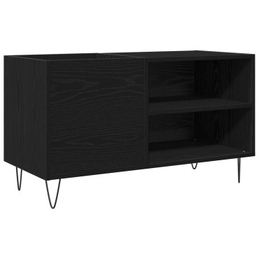 vidaXL Ντουλάπι Δίσκων Μαύρο Δρυς 84,5x38x48cm Επεξεργασμένο Ξύλο 1 τεμ.