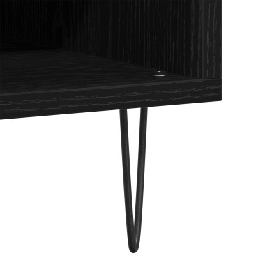 vidaXL Ντουλάπι Δίσκων Μαύρο Δρυς 84,5x38x48cm Επεξεργασμένο Ξύλο 1 τεμ.