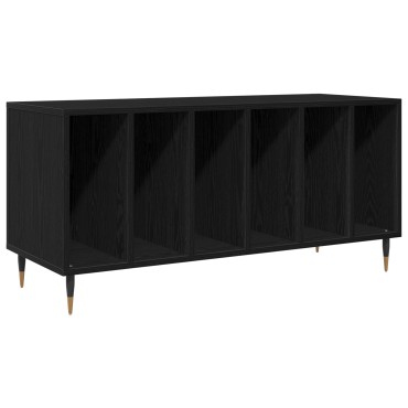 vidaXL Ντουλάπα Δίσκων Μαύρο Δρυς 100x38x48cm Επεξεργασμένο Ξύλο