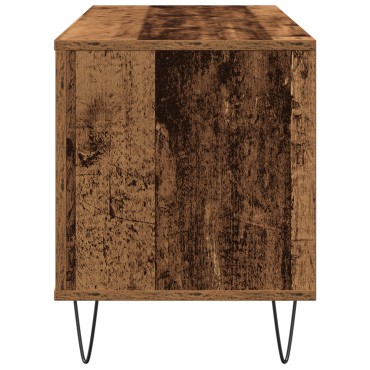 vidaXL Βαλιτσάκι Δίσκων Καφέ 100x38x48cm Επεξεργασμένο Ξύλο