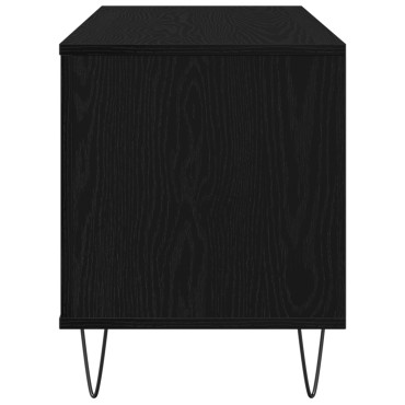 vidaXL Ντουλάπα Δίσκων Μαύρη Δρυς 100x38x48cm Επεξεργασμένο Ξύλο