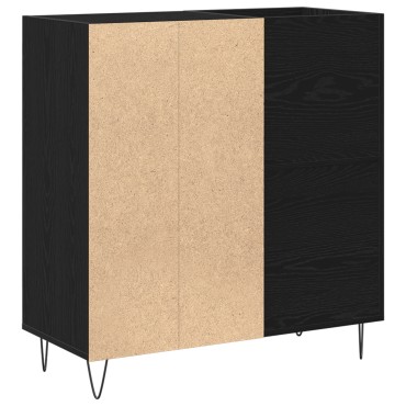 vidaXL Ντουλάπι Δισκοθήκης Μαύρη Δρυς 84.5x38x90cm Επεξεργασμένο Ξύλο 1 τεμ.