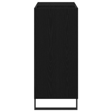 vidaXL Ντουλάπα Δίσκων Μαύρης Οξυάς 84.5x38x90cm Επεξεργασμένο Ξύλο