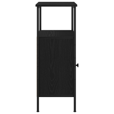 vidaXL Κομοδίνα 2 τεμ. Μαύρη Δρυς 41x31x80cm Κατασκευασμένο Ξύλο