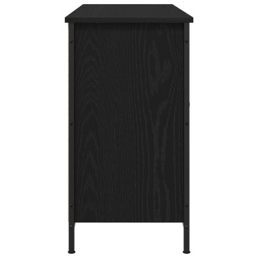 vidaXL ντουλάπι τηλεόρασης Μαύρης Δρυός 101x35x65cm Επεξεργασμένο Ξύλο και Χάλυβας