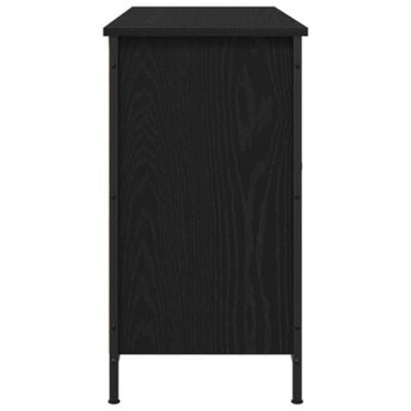 vidaXL ντουλάπι τηλεόρασης Μαύρης Δρυός 101x35x65cm Επεξεργασμένο Ξύλο και Χάλυβας