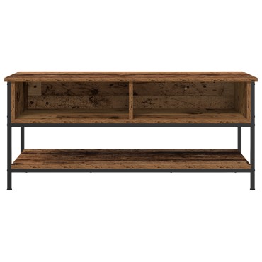 vidaXL Ντουλάπι τηλεόρασης παλιού ξύλου 100x35x45cm Κατασκευασμένο από ξύλο και χάλυβα